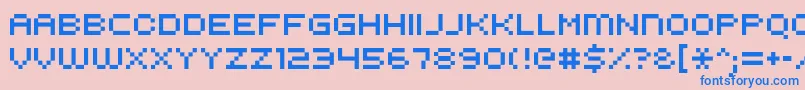 Kroeger0853 Font – Blue Fonts on Pink Background