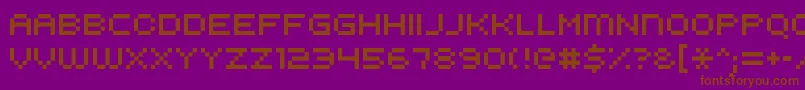フォントKroeger0853 – 紫色の背景に茶色のフォント