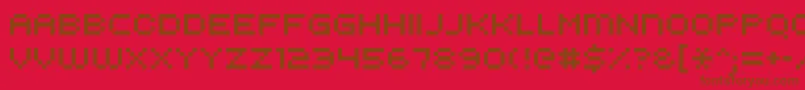 Kroeger0853-fontti – ruskeat fontit punaisella taustalla