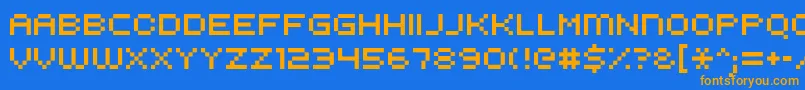 Шрифт Kroeger0853 – оранжевые шрифты на синем фоне