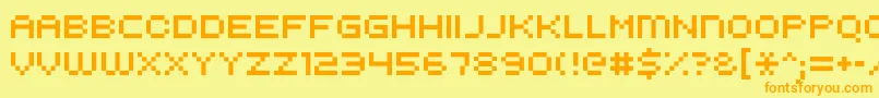 Шрифт Kroeger0853 – оранжевые шрифты на жёлтом фоне