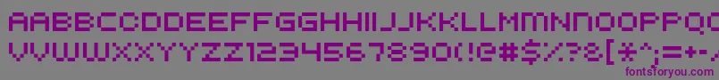 Шрифт Kroeger0853 – фиолетовые шрифты на сером фоне