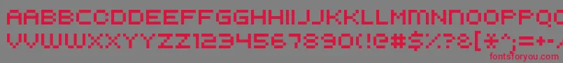 Kroeger0853 Font – Red Fonts on Gray Background
