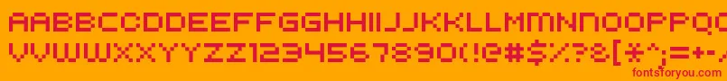 Kroeger0853 Font – Red Fonts on Orange Background