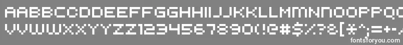 フォントKroeger0853 – 灰色の背景に白い文字