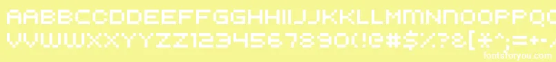 Шрифт Kroeger0853 – белые шрифты на жёлтом фоне