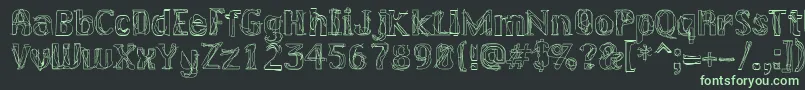 Lakestreet Font – Green Fonts on Black Background