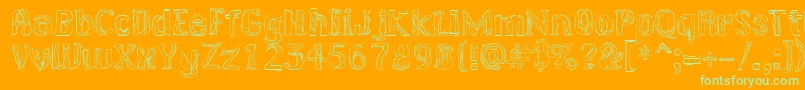 Lakestreet Font – Green Fonts on Orange Background