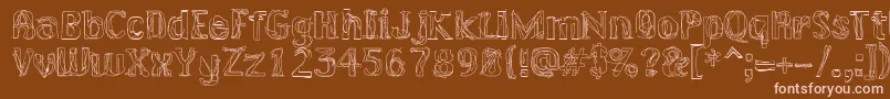 Lakestreet Font – Pink Fonts on Brown Background