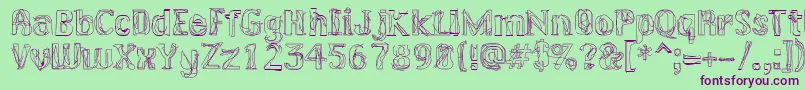 Lakestreet Font – Purple Fonts on Green Background