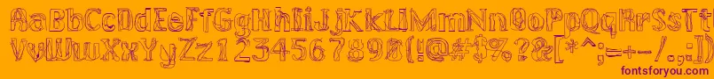 Lakestreet Font – Purple Fonts on Orange Background