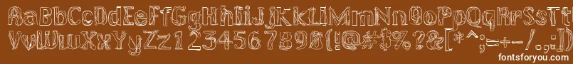 Lakestreet Font – White Fonts on Brown Background