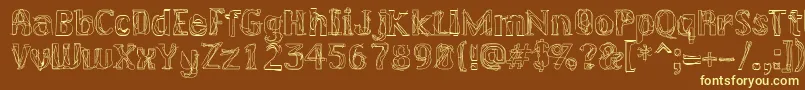 Lakestreet Font – Yellow Fonts on Brown Background