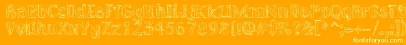 Lakestreet Font – Yellow Fonts on Orange Background