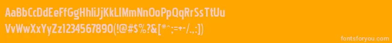 Pakenham Font – Pink Fonts on Orange Background