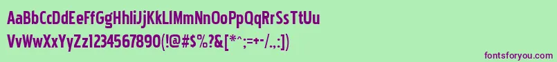 Шрифт Pakenham – фиолетовые шрифты на зелёном фоне
