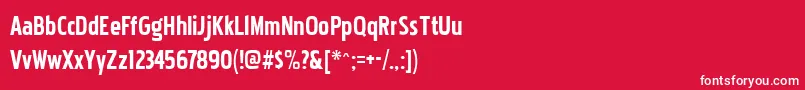 Pakenham Font – White Fonts on Red Background