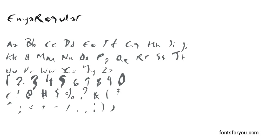 EnyaRegular Font – alphabet, numbers, special characters
