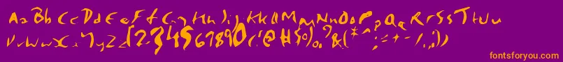 EnyaRegular Font – Orange Fonts on Purple Background