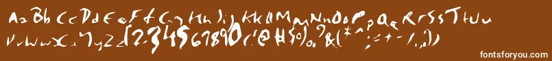 EnyaRegular Font – White Fonts on Brown Background