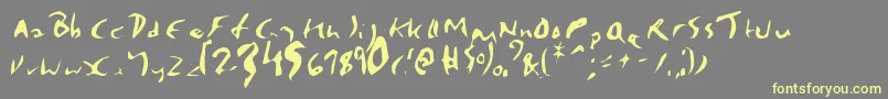 EnyaRegular Font – Yellow Fonts on Gray Background