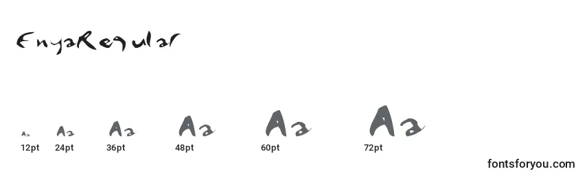 Размеры шрифта EnyaRegular