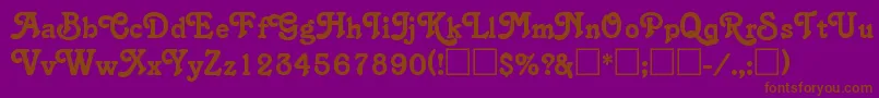 SalinaRegular-Schriftart – Braune Schriften auf violettem Hintergrund