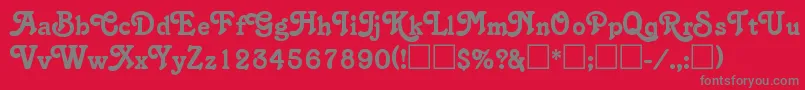 SalinaRegular Font – Gray Fonts on Red Background