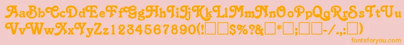 SalinaRegular Font – Orange Fonts on Pink Background