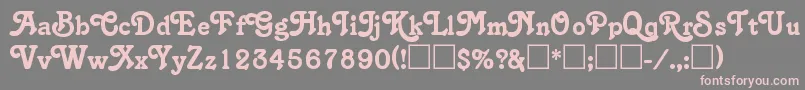 フォントSalinaRegular – 灰色の背景にピンクのフォント