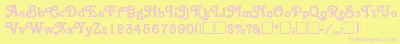 SalinaRegular Font – Pink Fonts on Yellow Background