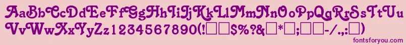 SalinaRegular Font – Purple Fonts on Pink Background