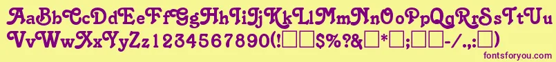 Шрифт SalinaRegular – фиолетовые шрифты на жёлтом фоне