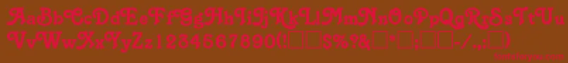 SalinaRegular Font – Red Fonts on Brown Background