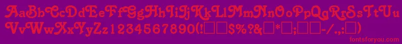 SalinaRegular-Schriftart – Rote Schriften auf violettem Hintergrund