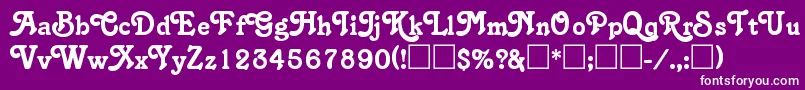 フォントSalinaRegular – 紫の背景に白い文字