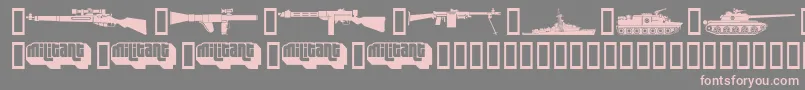 Шрифт MilitaryDingbatsDemoFenotype – розовые шрифты на сером фоне