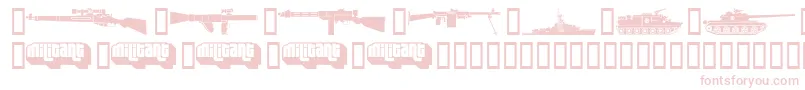 Fonte MilitaryDingbatsDemoFenotype – fontes cor-de-rosa