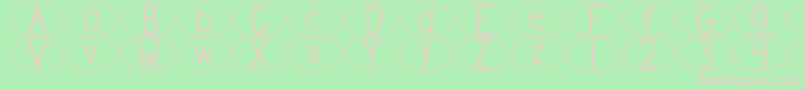 DjbStandardizedTestOval Font – Pink Fonts on Green Background