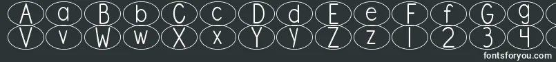 DjbStandardizedTestOval Font – White Fonts