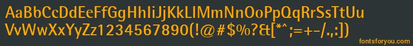 Шрифт AgfarotissemisansBold – оранжевые шрифты на чёрном фоне