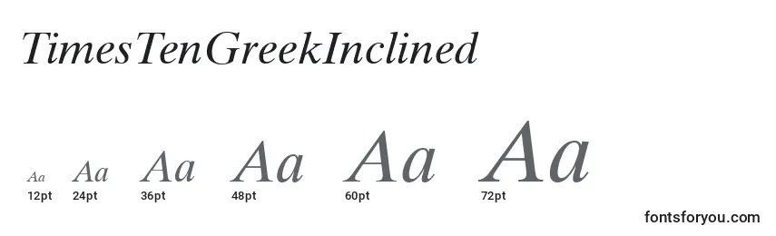 TimesTenGreekInclined Font Sizes
