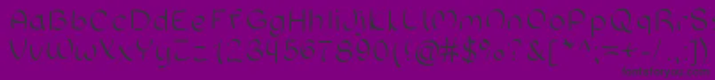 Sloppyhand Font – Black Fonts on Purple Background