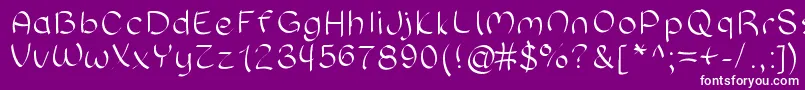 Sloppyhand Font – White Fonts on Purple Background