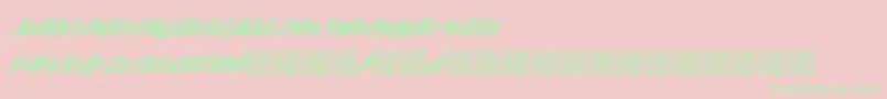 Breakingnews Font – Green Fonts on Pink Background