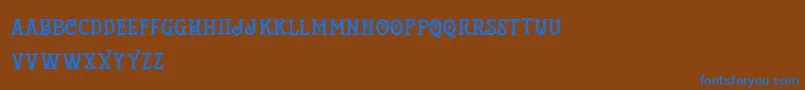 フォントTattooShop – 茶色の背景に青い文字