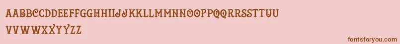 フォントTattooShop – ピンクの背景に茶色のフォント