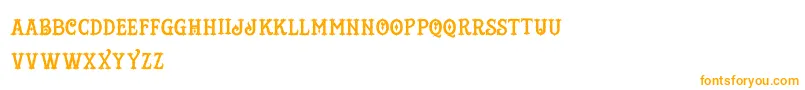 TattooShop-Schriftart – Orangefarbene Schriften auf weißem Hintergrund