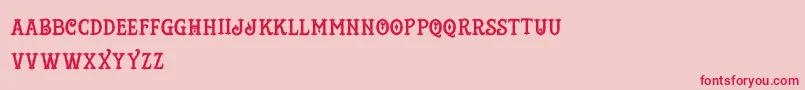 TattooShop Font – Red Fonts on Pink Background