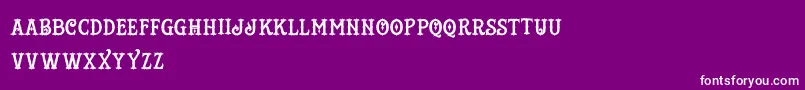Шрифт TattooShop – белые шрифты на фиолетовом фоне